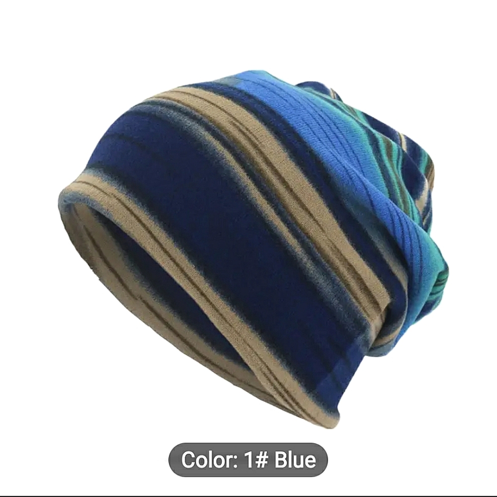 Lightweight, Striped Beanie Hat, NWT